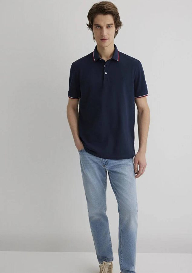 Resim Mavi Polo Erkek T-Shirt M0611938-82318
