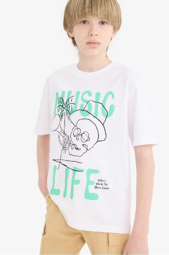 Resim Defacto Erkek Çocuk Kısa Kol T-shirt E0184A8/WT34