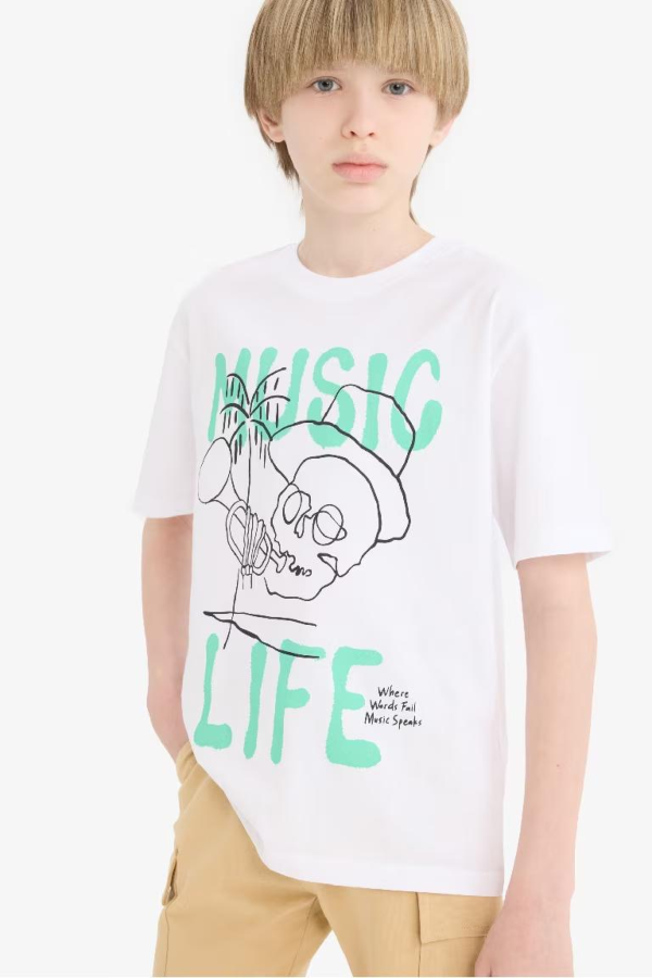 Resim Defacto Erkek Çocuk Kısa Kol T-shirt E0184A8/WT34