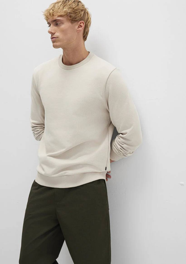 Resim Mavi Bisiklet Yaka Erkek Sweat M0S10457-35111