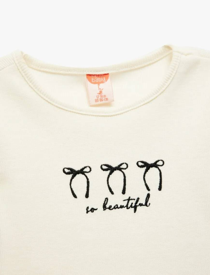 Resim Koton Kız Bebek Kısa Kol T-shirt 5SMG10103AK