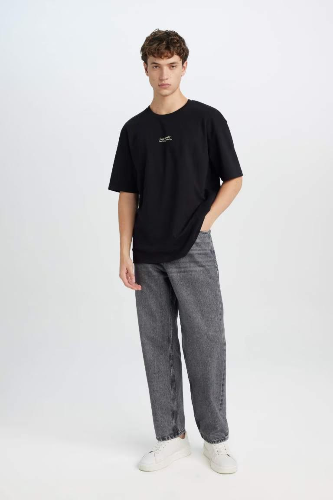 Resim Defacto Erkek  T-shirt D5494AX/BK81