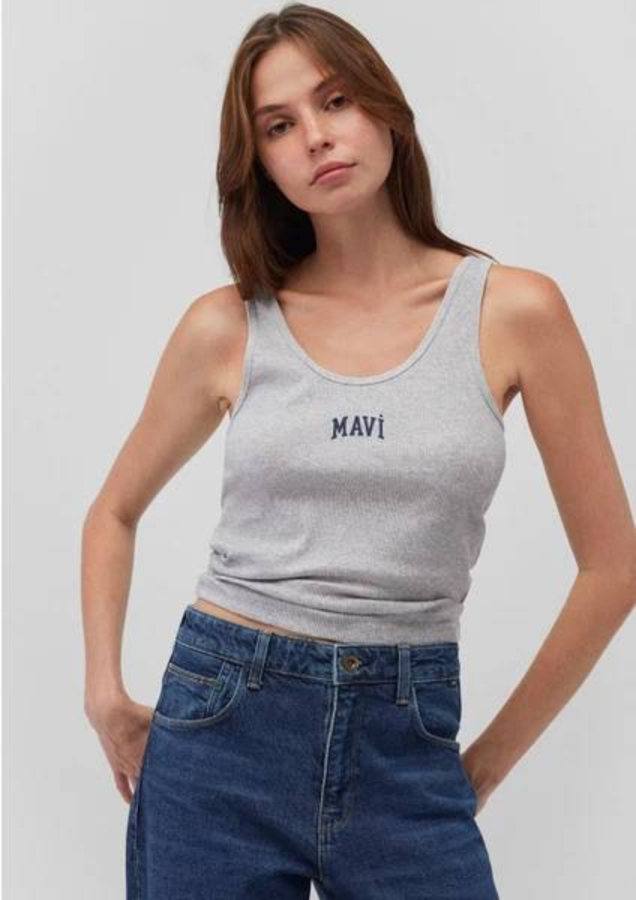 Resim Mavi Logo Kadın T-Shirt M1611899-83096