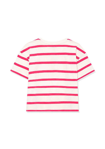 Resim Mavi Logo Baskılı Crop Kız Çocuk T-Shirt M7610182-71111