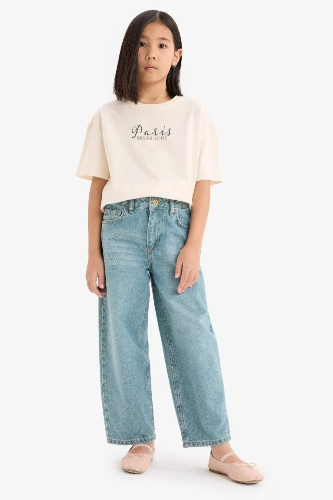 Resim Defacto Kız Çocuk Kısa Kol T-shirt E0367A8ER233