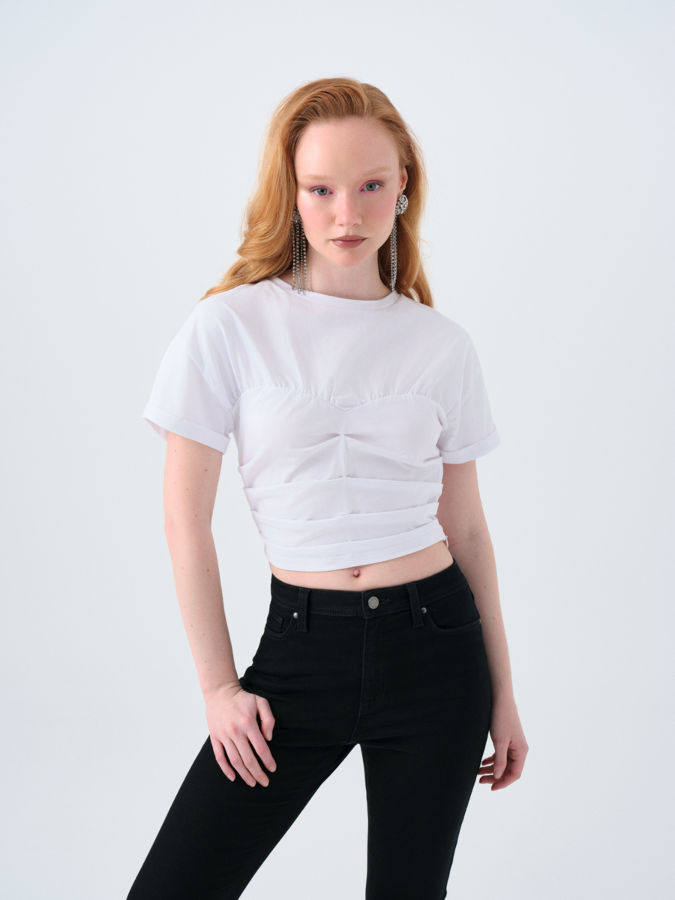 Resim Loft Kadın Slim Fit T-Shirt Lf2039479