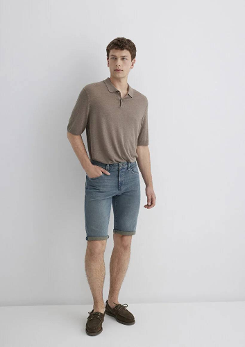 Resim Mavi Regular Straight Erkek  Denim Şort M0416089816